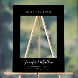 Panneau En Acrylique Meilleur jour jamais   Mariage Photo Prop Frame