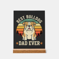 Meilleur papa bouledogue de tous les temps vecteur