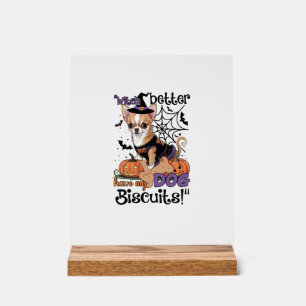 Panneau En Acrylique Meilleure sorcière a mes biscuits pour chien Migno