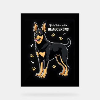 Panneau En Acrylique Meilleure vie avec Beauce Sheepdog Débardeur