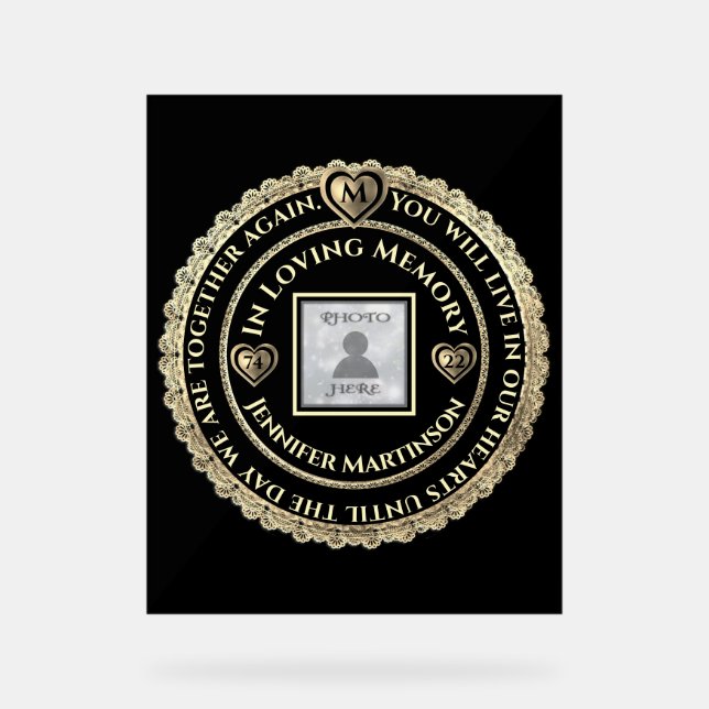 Panneau En Acrylique Mémorial (Recto)