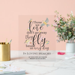 Panneau En Acrylique Mémorial de la table de Mariage de mémoire amoureu