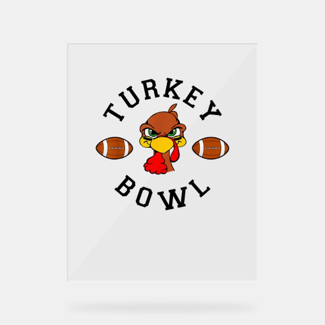 Panneau En Acrylique Mens Thanksgiving Football Turkey Bowl Shirt for M (Recto)