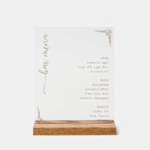 Panneau En Acrylique Menu Bar Off-White Sophistiqué