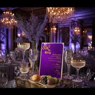 Panneau En Acrylique Menu de la barre violette violette violette modern