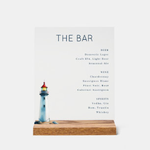 Panneau En Acrylique Menu Phare Minimaliste Gris Calme