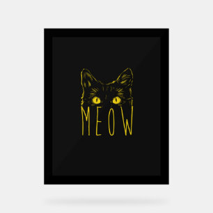 Panneau En Acrylique Meow