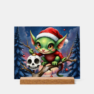 Panneau En Acrylique Merry Mischief – Le Petit Elf de Noël.