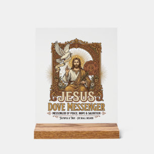 Panneau En Acrylique Messager Jésus Colombe Messager Jésus Colombe Chré