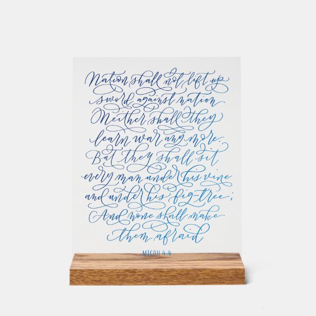 Panneau En Acrylique Michée 4:4 (Recto)