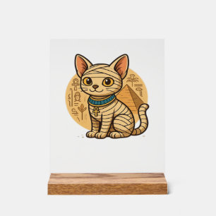 Panneau En Acrylique Mignon Chat Momie � Art Égypte Antique T-Shirt Ove