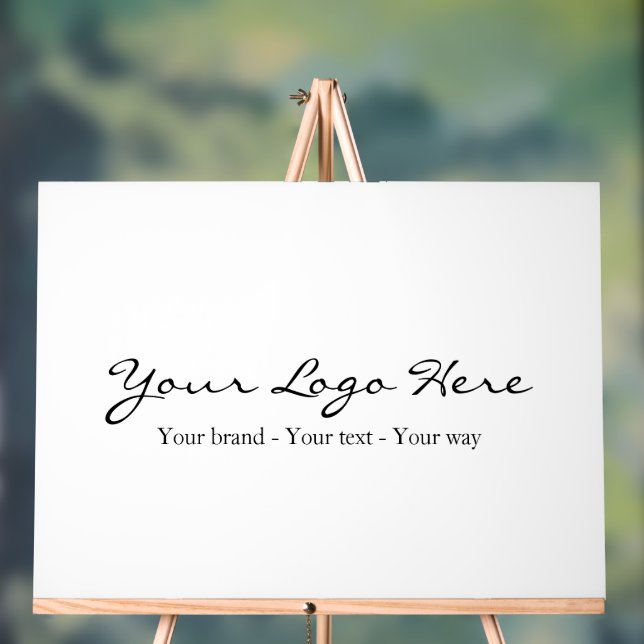 Panneau En Acrylique Minimalist Custom Business Logo (Neutre)