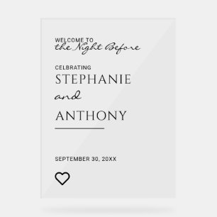 Panneau En Acrylique Minimaliste Coeur noir et blanc Répétition moderne