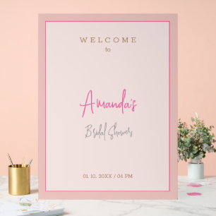 Panneau En Acrylique Minimaliste Moderne Douce Fête de Mariage