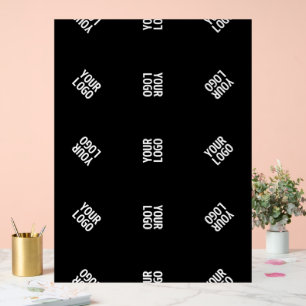 Panneau En Acrylique Modèle de Motif Logo moderne unique Black
