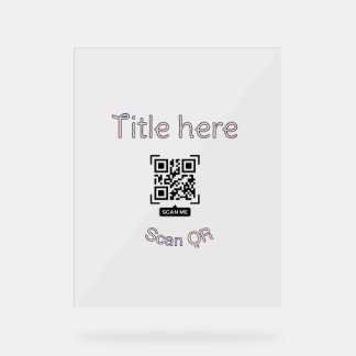 Panneau En Acrylique Modèle d'événement commercial avec scan de code Q 