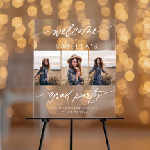 Modern 3 Photo Graduation Party Welcome Script