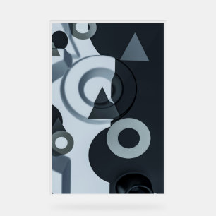 Panneau En Acrylique Modern 3D Black & White Art