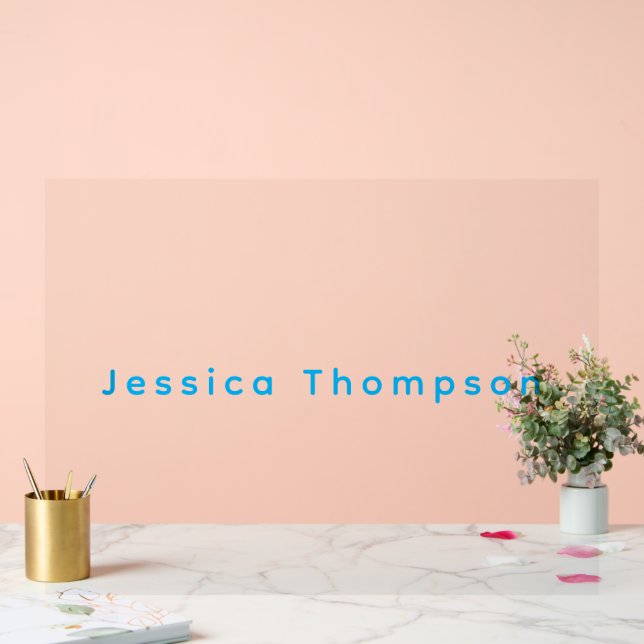 Panneau En Acrylique Modern Elegant Plain Simple Professional Name (Mariage)