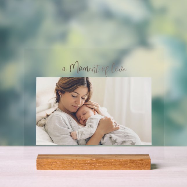 Panneau En Acrylique Modern  First Mother's Day Photo Acrylic Gift (Neutre)
