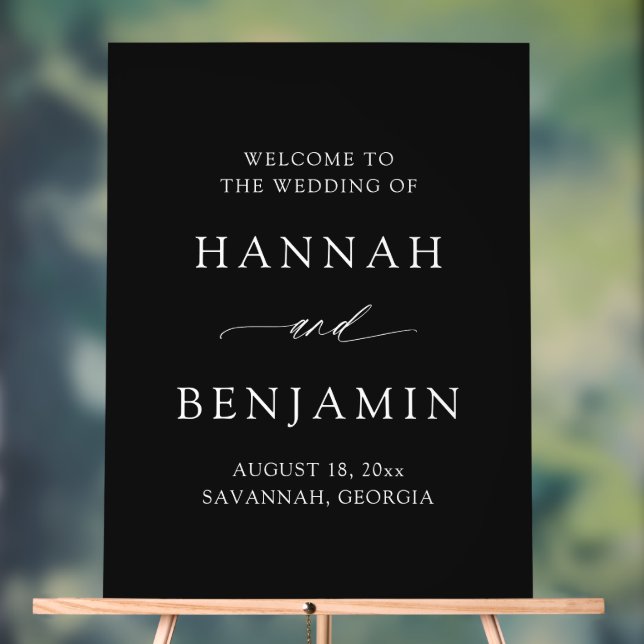 Panneau En Acrylique Modern Minimalist Elegant Simple Wedding Welcome (Neutre)