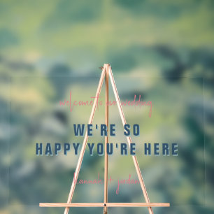 Panneau En Acrylique Moderne Minimaliste   Bienvenue au Mariage