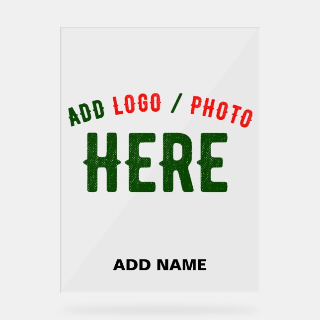 PANNEAU EN ACRYLIQUE MODERNE MODERNE PERSONNALISABLE CLAIR VÉRIFIÉ (Recto)