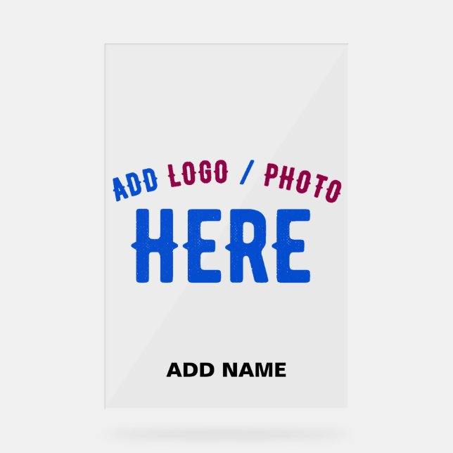 PANNEAU EN ACRYLIQUE MODERNE MODERNE PERSONNALISABLE CLAIR VÉRIFIÉ (Recto)