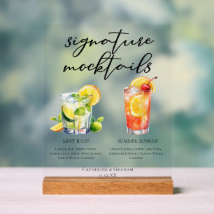 Panneau En Acrylique Mojito à la Menthe Été Soleil Levant Cocktails Sig