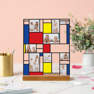 Panneau En Acrylique Mondrian Minimaliste De Stijl Géo Art Moderne Phot