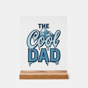 Panneau En Acrylique Montagne Cool Dad Graphisme Vintage_1