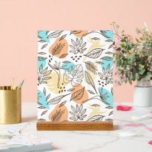 Panneau En Acrylique Motif tropical d'été dessiné à la main