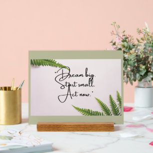 Panneau En Acrylique Motivation audacieuse pour