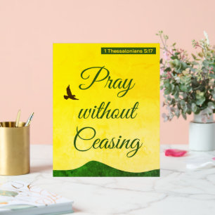 Panneau En Acrylique Motivational Bible Verset about Prayer