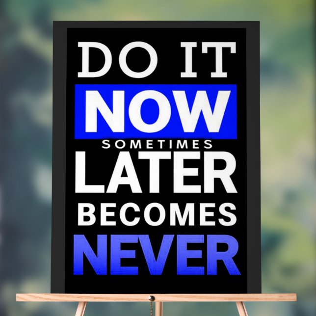 Panneau En Acrylique Motivational Poster: Do It Now (Neutre)
