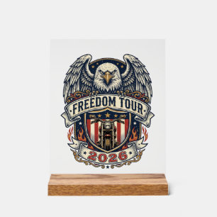 Panneau En Acrylique Moto Vintage Eagle Freedom Tour 2026