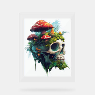 Panneau En Acrylique Mushroom Skull Grove
