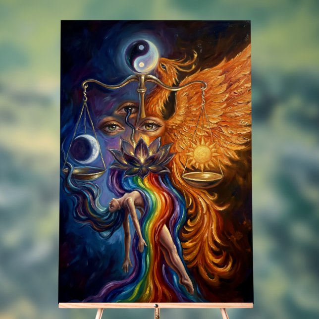 Panneau En Acrylique Mystical Phoenix Rebirth Poster (Neutre)