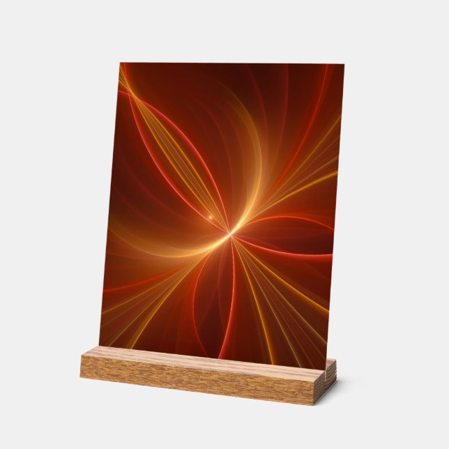 Panneau En Acrylique Mystique Abstrait Fractal Art Moderne Couleurs cha (Angle)