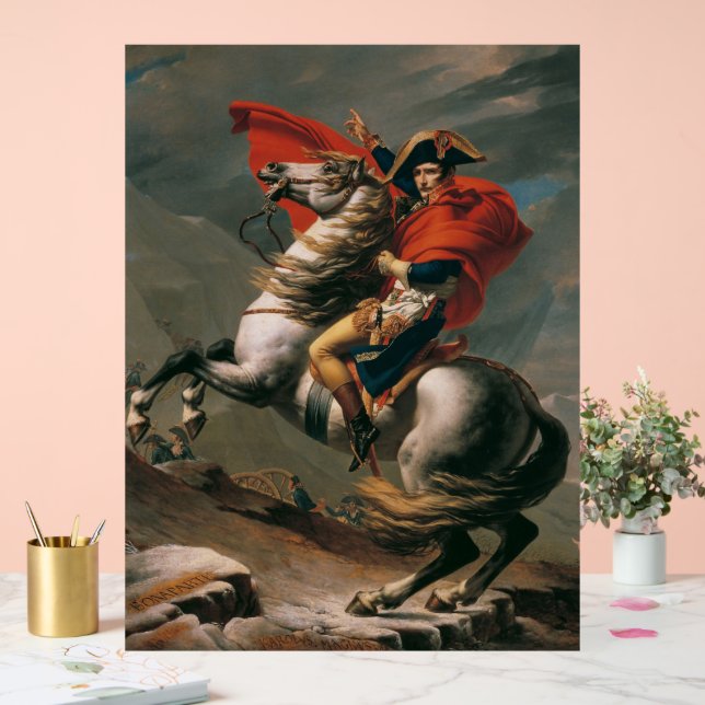 Panneau En Acrylique Napoléon à cheval, bataille du col Saint-Bernard (Mariage)