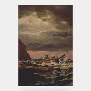 Panneau En Acrylique Naufrage sur la côte norvégienne par Johan Dahl