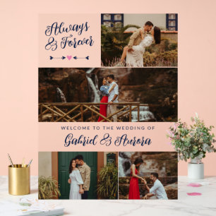 Panneau En Acrylique Navy Flèche Photo Collage Toujours Pour Toujours B