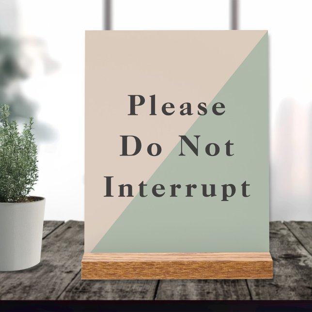 Panneau En Acrylique Ne Pas Déranger Espace Silencieux Productivité (Do Not Disturb Quiet Space Productivity Acrylic Sign)