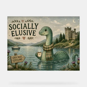 Panneau En Acrylique Nessie insaisissable socialement Cryptide cosy Loc