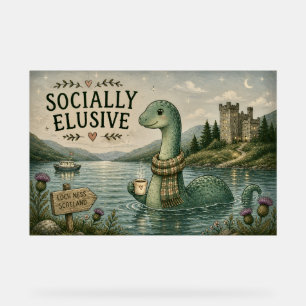 Panneau En Acrylique Nessie insaisissable socialement Cryptide cosy Loc