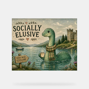 Panneau En Acrylique Nessie insaisissable socialement Cryptide cosy Loc