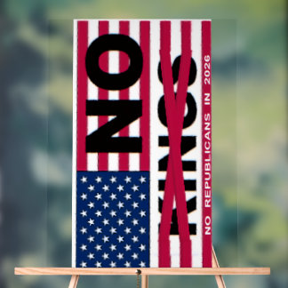 Panneau En Acrylique "NO kings" 