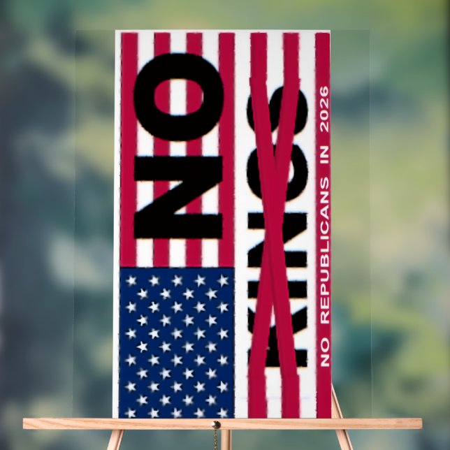 Panneau En Acrylique "NO kings"  (Neutre)