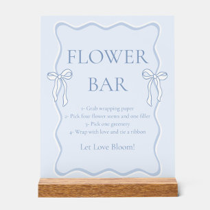 Panneau En Acrylique Noeud Bleu pour Attacher le Nœud Bar à Fleurs pour