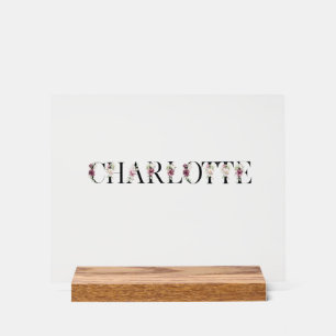 Panneau En Acrylique Nom Charlotte